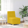 Modułowa sofa bez podłokietników, żółta, 55 cm, aksamitna