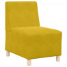 Modułowa sofa bez podłokietników, żółta, 55 cm, aksamitna