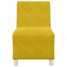 Modułowa sofa bez podłokietników, żółta, 55 cm, aksamitna