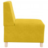 Modułowa sofa bez podłokietników, żółta, 55 cm, aksamitna