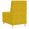 Modułowa sofa bez podłokietników, żółta, 55 cm, aksamitna