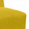 Modułowa sofa bez podłokietników, żółta, 55 cm, aksamitna
