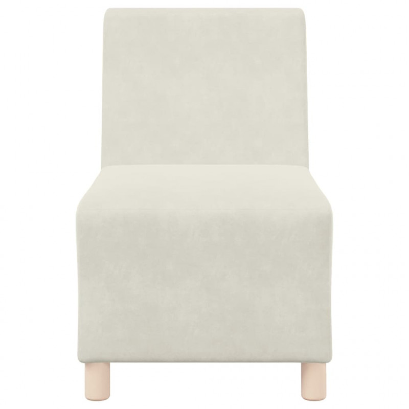 Modułowa sofa bez podłokietników Kremowa 55 cm Aksamitna
