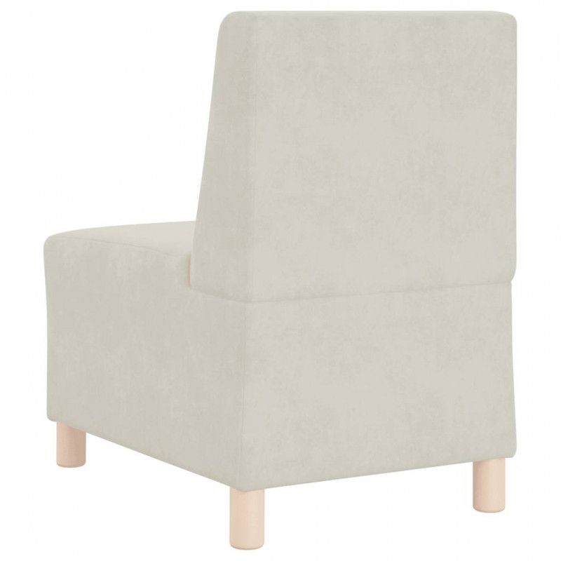 Modułowa sofa bez podłokietników Kremowa 55 cm Aksamitna