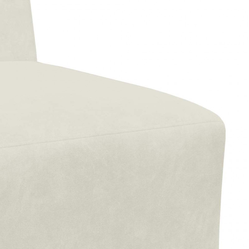 Modułowa sofa bez podłokietników Kremowa 55 cm Aksamitna