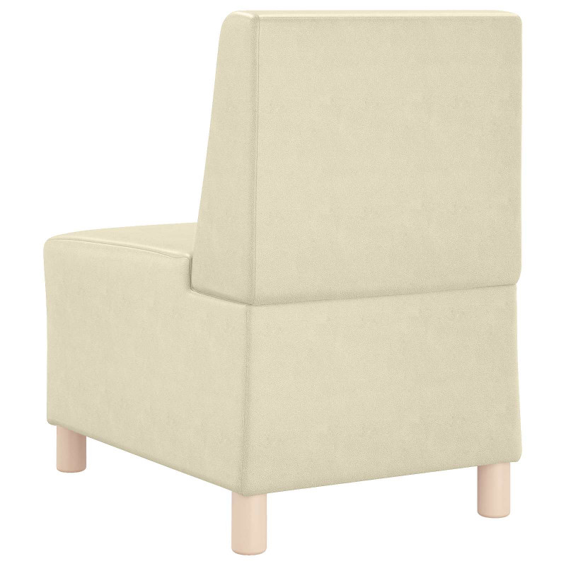 Modułowa sofa bez podłokietników, Kremowy 55 x 74 x 82 cm
