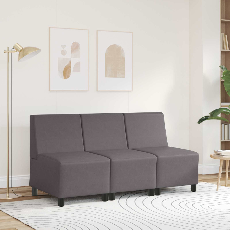 Modułowa sofa bez podłokietników, Szary 55 x 74 x 82 cm