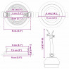 Reflektor 24 pcs Czarny 9 x 9 x 2 cm Aluminium