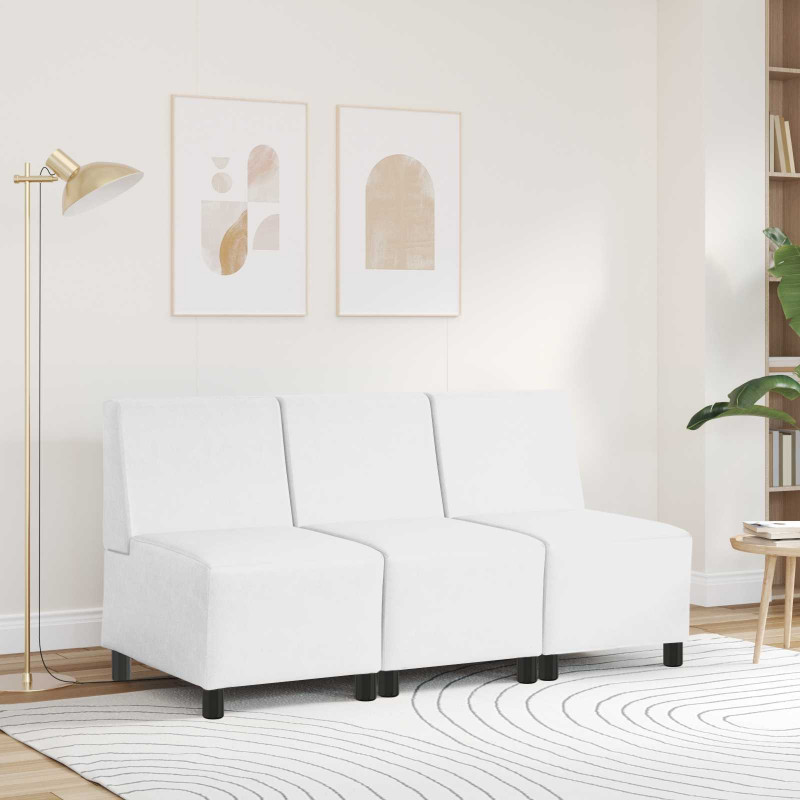 Modułowa sofa bez podłokietników, Biały 55 x 74 x 82 cm