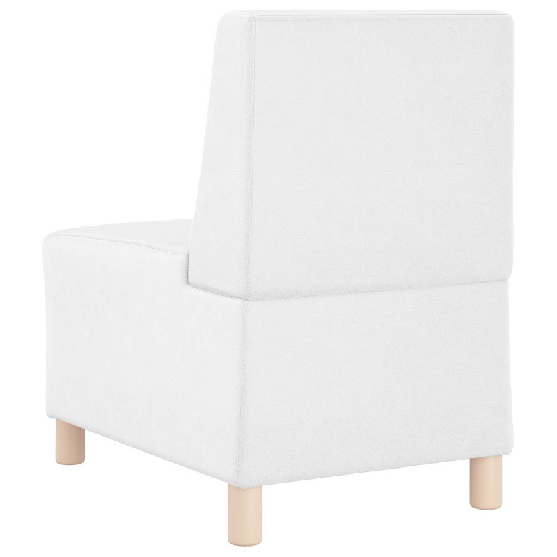 Modułowa sofa bez podłokietników, Biały 55 x 74 x 82 cm