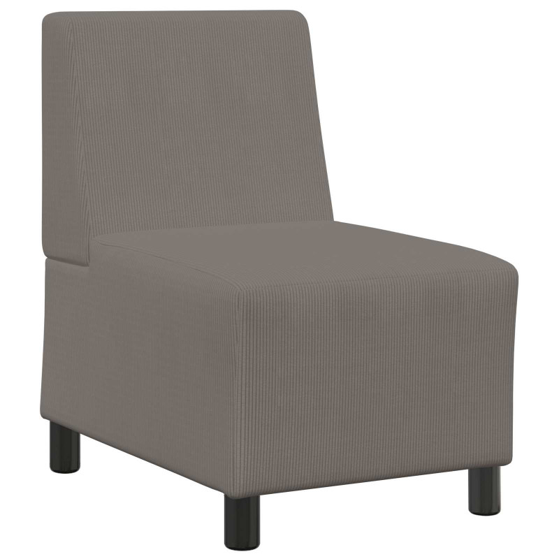 Modułowa sofa bez podłokietników, Jasnoszary 55 x 74 x 82 cm
