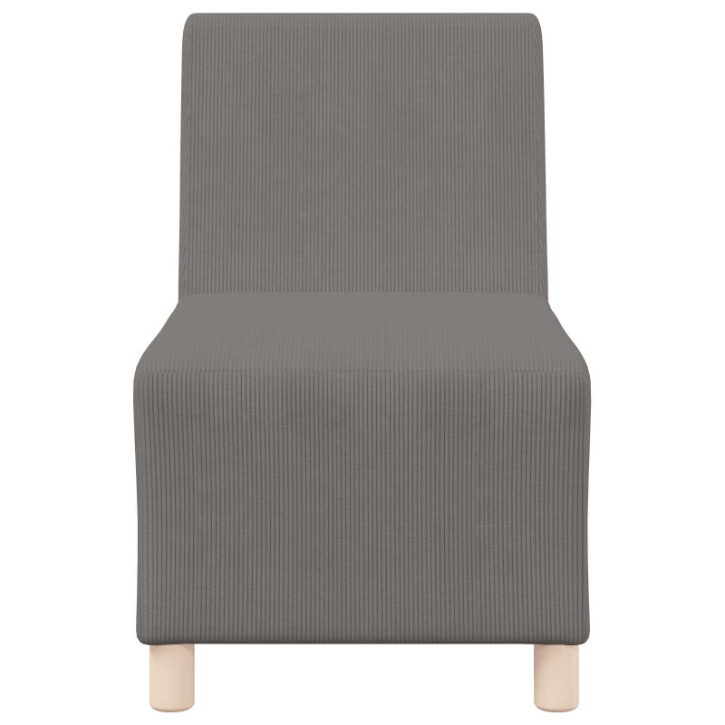 Modułowa sofa bez podłokietników, Jasnoszary 55 x 74 x 82 cm
