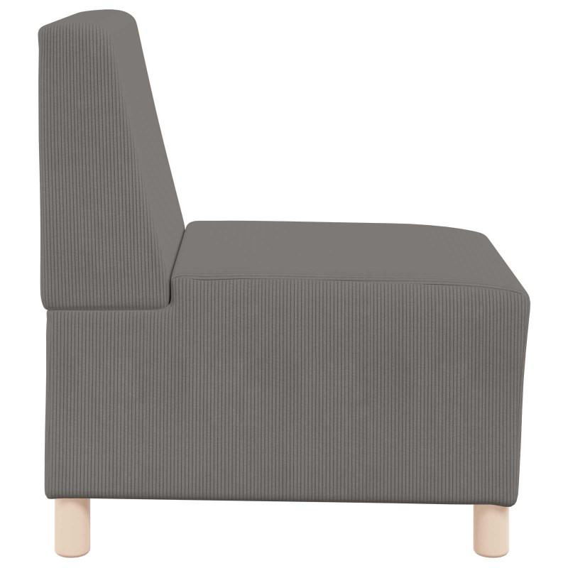 Modułowa sofa bez podłokietników, Jasnoszary 55 x 74 x 82 cm
