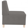Modułowa sofa bez podłokietników, Jasnoszary 55 x 74 x 82 cm