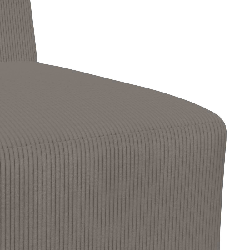 Modułowa sofa bez podłokietników, Jasnoszary 55 x 74 x 82 cm