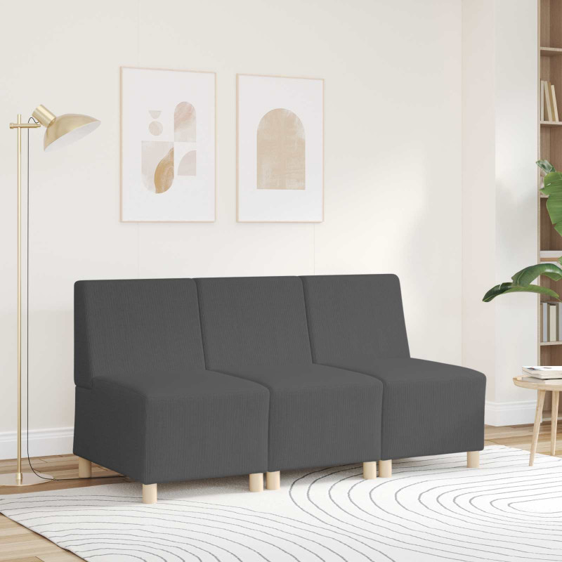 Modułowa sofa bez podłokietników, ciemno szary 55 x 74 x 82 cm