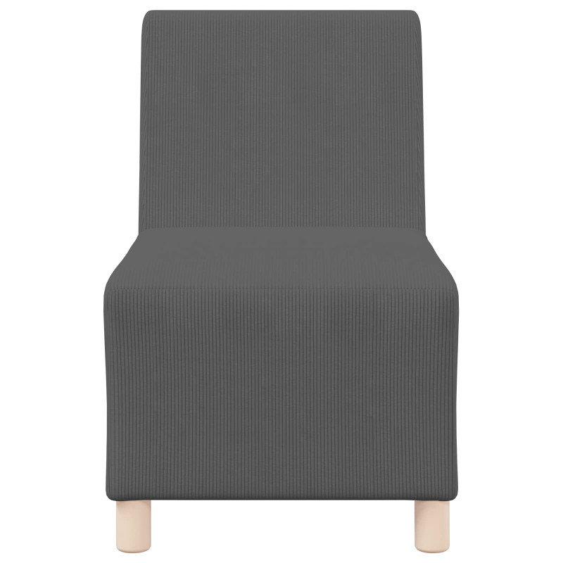 Modułowa sofa bez podłokietników, ciemno szary 55 x 74 x 82 cm