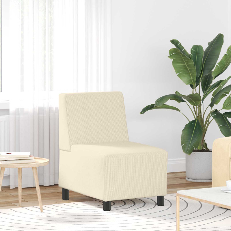 Modułowa sofa bez podłokietników, Kremowy 55 x 74 x 82 cm