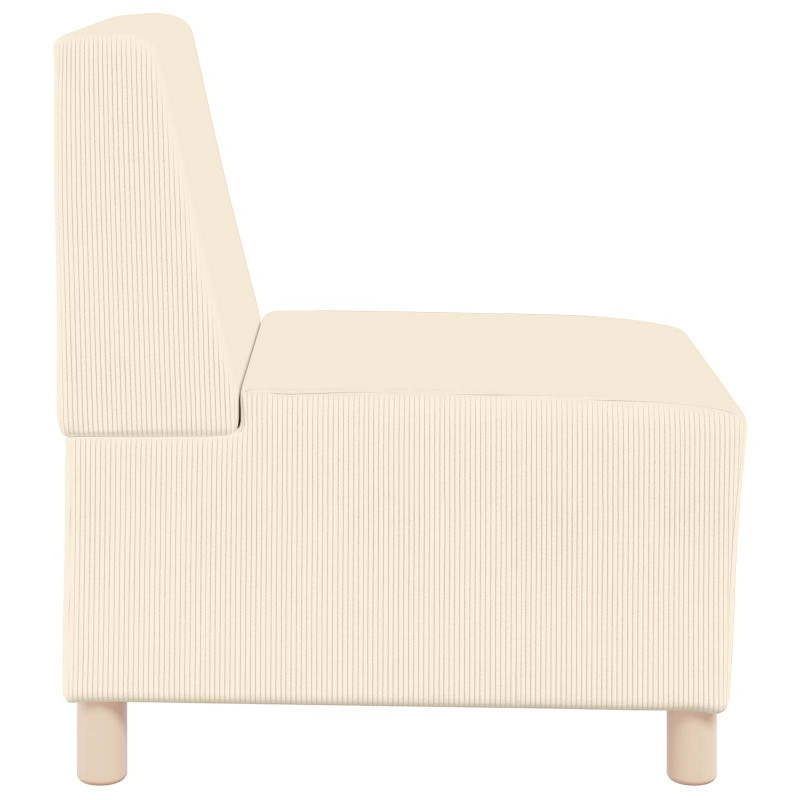 Modułowa sofa bez podłokietników, Kremowy 55 x 74 x 82 cm
