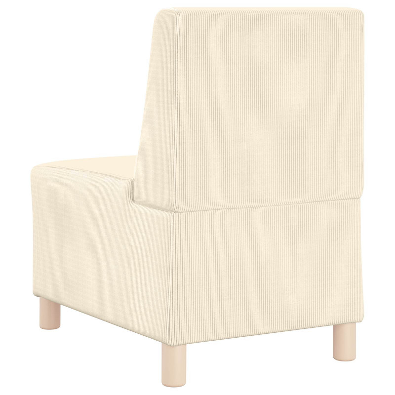 Modułowa sofa bez podłokietników, Kremowy 55 x 74 x 82 cm