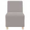 Modułowa sofa bez podłokietników, jasnoszara, 55 cm, kręcona, tkanina przypominająca wełnę