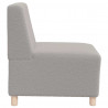 Modułowa sofa bez podłokietników, jasnoszara, 55 cm, kręcona, tkanina przypominająca wełnę