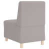 Modułowa sofa bez podłokietników, jasnoszara, 55 cm, kręcona, tkanina przypominająca wełnę