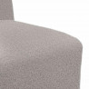 Modułowa sofa bez podłokietników, jasnoszara, 55 cm, kręcona, tkanina przypominająca wełnę