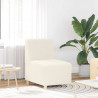 Modułowa sofa bez podłokietników Kremowa 55 cm Kręcona tkanina przypominająca wełnę