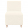 Modułowa sofa bez podłokietników Kremowa 55 cm Kręcona tkanina przypominająca wełnę