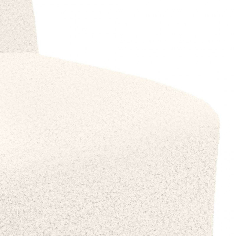 Modułowa sofa bez podłokietników Kremowa 55 cm Kręcona tkanina przypominająca wełnę