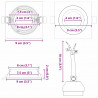 Reflektor 24 pcs Czarny 9 x 9 x 2 cm Aluminium