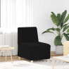 Modułowa sofa bez podłokietników, czarna, 55 cm, kręcona, tkanina przypominająca wełnę