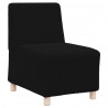 Modułowa sofa bez podłokietników, czarna, 55 cm, kręcona, tkanina przypominająca wełnę