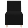 Modułowa sofa bez podłokietników, czarna, 55 cm, kręcona, tkanina przypominająca wełnę