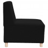 Modułowa sofa bez podłokietników, czarna, 55 cm, kręcona, tkanina przypominająca wełnę