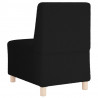 Modułowa sofa bez podłokietników, czarna, 55 cm, kręcona, tkanina przypominająca wełnę