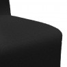 Modułowa sofa bez podłokietników, czarna, 55 cm, kręcona, tkanina przypominająca wełnę