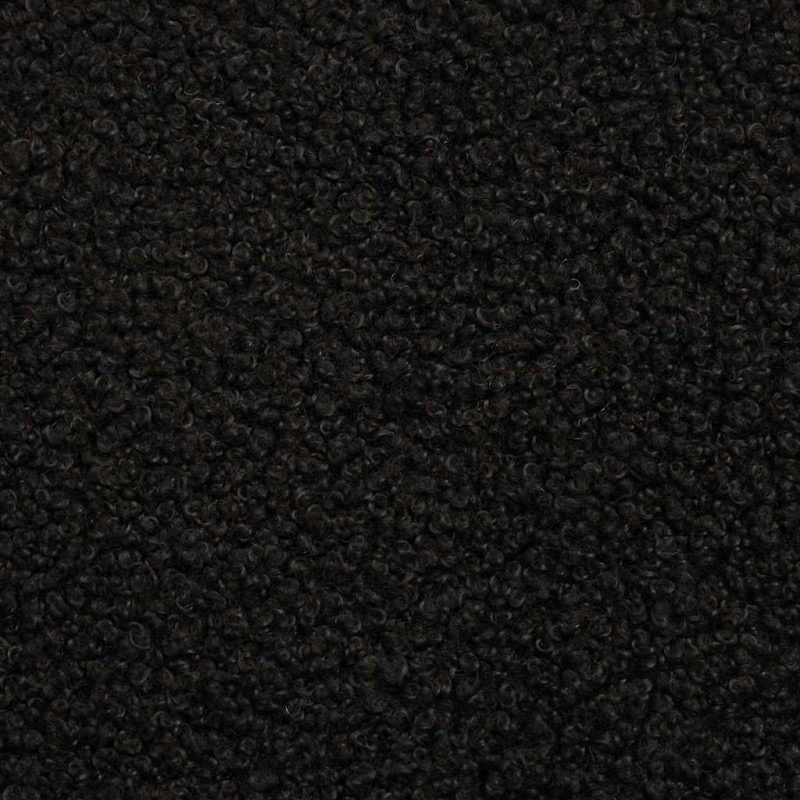 Modułowa sofa bez podłokietników, czarna, 55 cm, kręcona, tkanina przypominająca wełnę