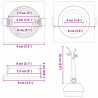 Reflektor 24 pcs Srebrny 9 x 9 x 2 cm Aluminium