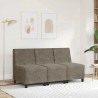 Modułowa sofa bez podłokietników Ciemnoszara 55 cm Skóra syntetyczna zamszowa