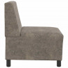 Modułowa sofa bez podłokietników Ciemnoszara 55 cm Skóra syntetyczna zamszowa