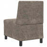 Modułowa sofa bez podłokietników Ciemnoszara 55 cm Skóra syntetyczna zamszowa