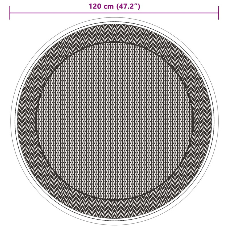Dywan na zewnątrz, zielony, Ø120 cm, PP