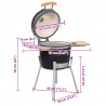 Grill ceramiczny Kamado, wysokość 76 cm
