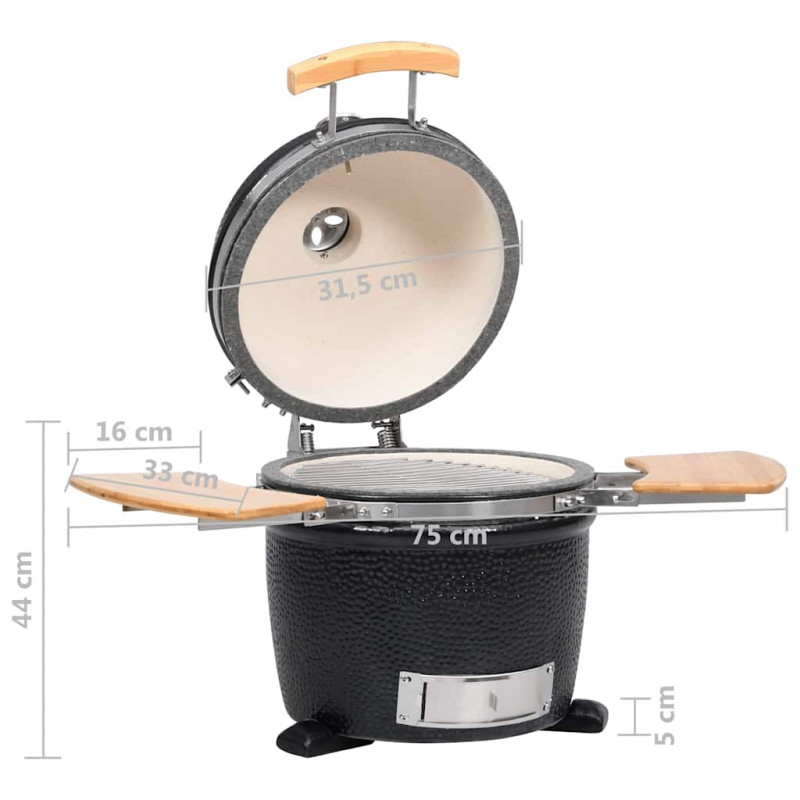 Grill ceramiczny Kamado, wysokość 44 cm