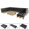 Poduszka do sofy paletowej 13 pcs Szary 120 x 80 x 10 cm
