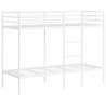 Łóżko piętrowe bez materaca, białe, 80x200 cm, stal