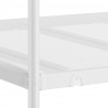 Łóżko piętrowe bez materaca, białe, 100x200 cm, stal