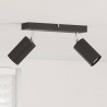 Reflektor sufitowy Z reflektorami Czarny 26 x 6 x 16 cm Metal